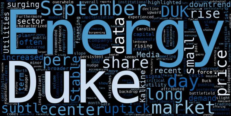 WordCloud for Duke Energy