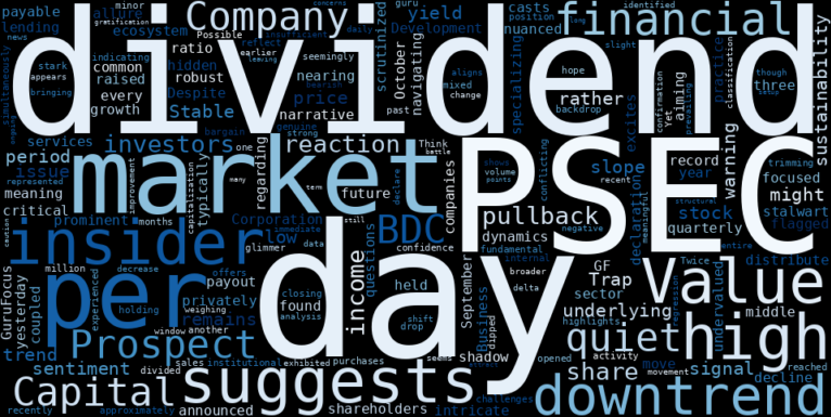 WordCloud for Prospect Capital