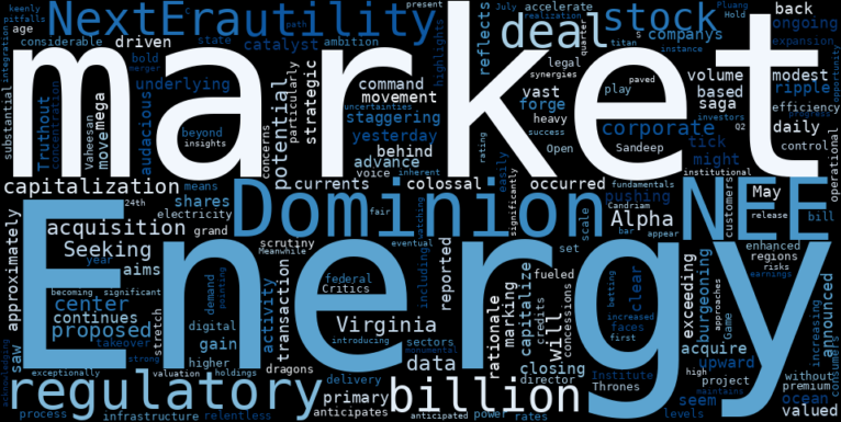 WordCloud for NextEra Energy