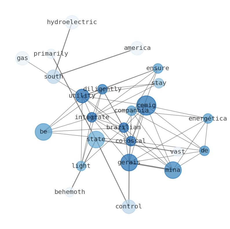 Semantic Network for Companhia Energetica de Minas Gerais (CIG)