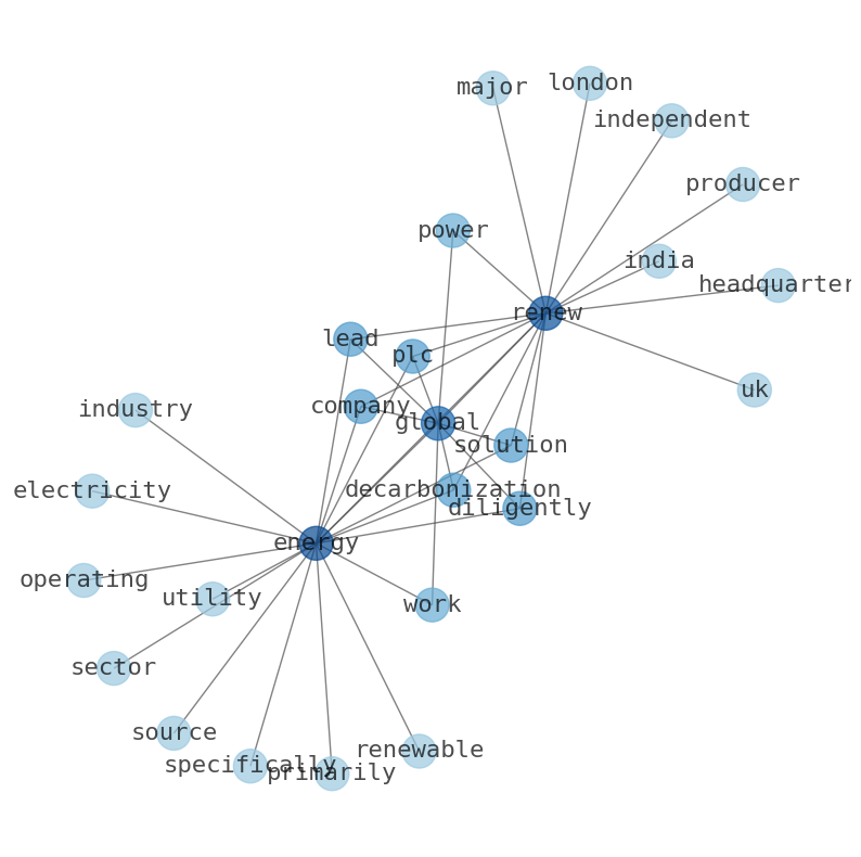 Concept map for ReNew Energy Global (RNW)