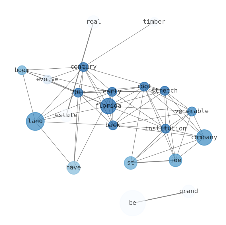 Semantic Network for The St. Joe Company (JOE)