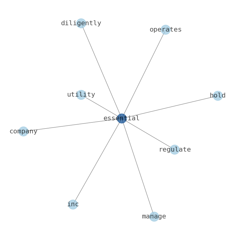 Concept map for Essential Utilities (WTRG)
